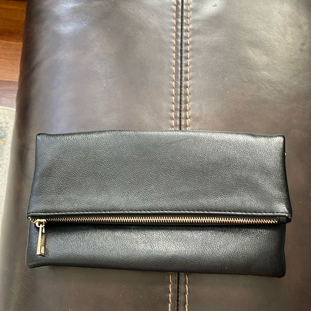 Leather Fold-over Clutch
